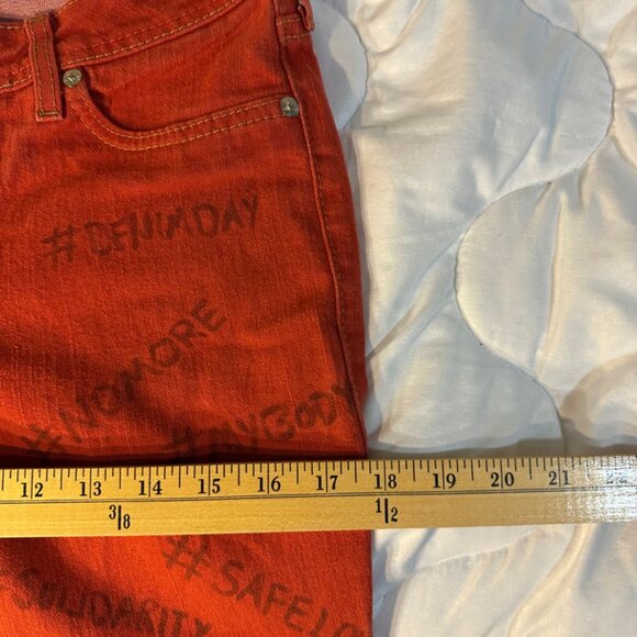 Hashtag True Religion Jeans Waist 30X29 Inches Straight Red - Picture 5 of 11